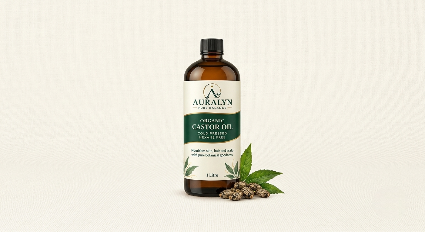 Auralyn Organic Castor Oil Bottle